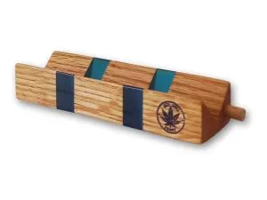 RollTwin bleu - support de roulage original en bois & époxy avec tasseur bois
