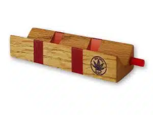 RollTwin rouge- support de roulage original en bois & époxy avec tasseur rouge