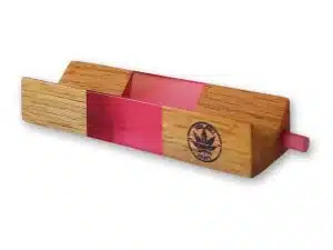RollZen rose - support pour rouler le CBD en bois & époxy avec tasseur rose