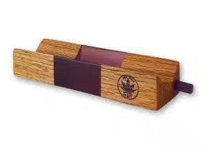 RollZen violet - support pour rouler le CBD en bois & époxy avec tasseur violet